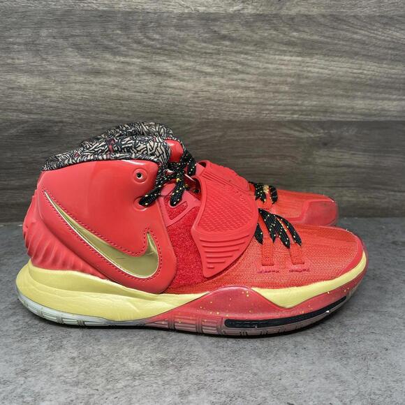 Nike Kyrie 6 Shoes Mens Size 7.5 Red Gold Trophies Championship CD5026-900 main image 5